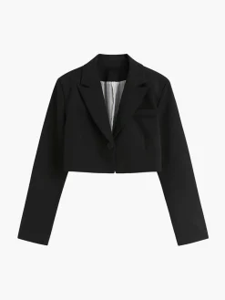 Mind My Business Crop Blazer