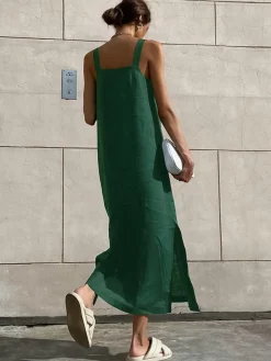 Minimalism Cotton Cami Long Dress