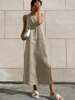 Minimalism Cotton Cami Long Dress