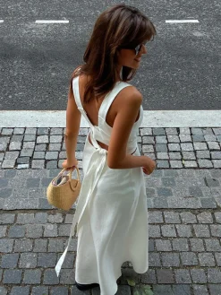 Minimalism Knotted Cami Long Dress