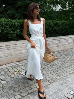 Minimalism Knotted Cami Long Dress