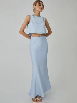 Minimalism Stain Split Cropped Top