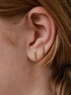 Minimalist Bar Stud Earrings