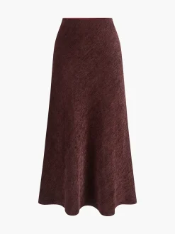 Minimalist Corduroy Draped Skirt
