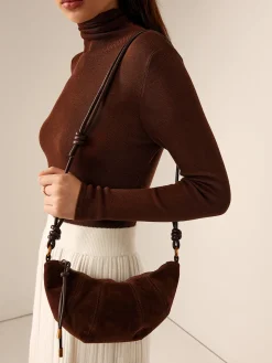 Minimalist Croissant Crossbody Bag