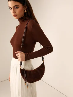 Minimalist Croissant Crossbody Bag