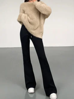 Minimalist Fuzzy Pullover Sweater