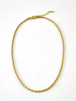 Minimalist Golden Twisted Necklace