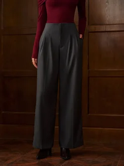 Minimalist High-Waist Wide-Leg Pants