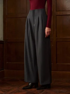 Minimalist High-Waist Wide-Leg Pants