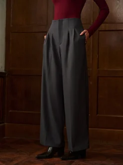 Minimalist High-Waist Wide-Leg Pants