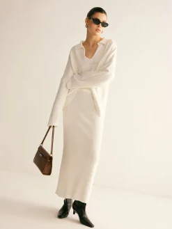 Minimalist Knit Midi Skirt Set