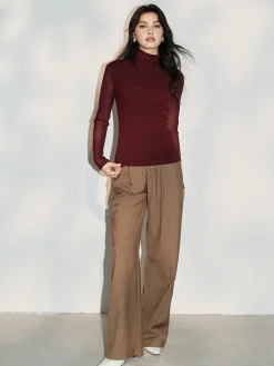 Minimalist Mock Neck Jersey Top