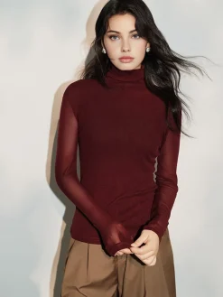 Minimalist Mock Neck Jersey Top