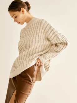 Minimalist Plain Cable Sweater