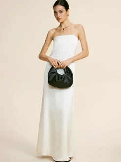 Minimalist Plain Draped Tube Dress
