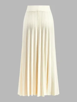 Minimalist Pleated Knit Skirt
