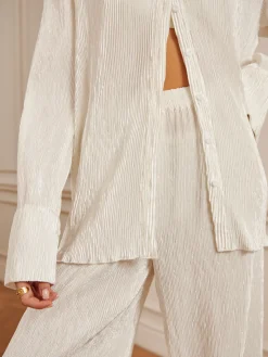 Minimalist  Plisse Wide Leg Pants