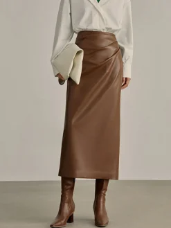 Minimalist PU Leather Skirt