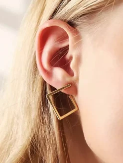 Minimalist Square Drop Earrings