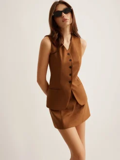 Minimalist Suede Mini Skirt