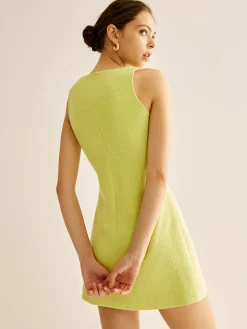 Minimalist Tweed Tank Dress