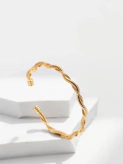 Minimalist Twist Open Bracelet