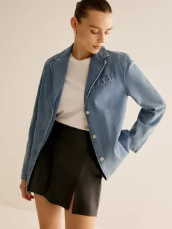 Minimalist Washed Denim Jacket