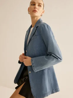 Minimalist Washed Denim Jacket