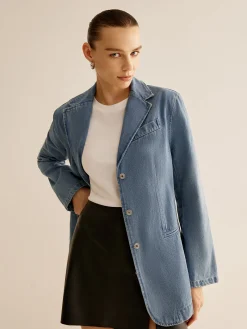 Minimalist Washed Denim Jacket