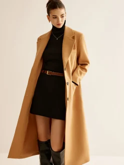 Minimalist Wool-Blend Long Coat