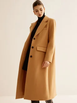 Minimalist Wool-Blend Long Coat
