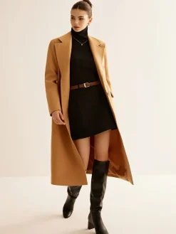 Minimalist Wool-Blend Long Coat