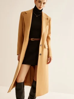 Minimalist Wool-Blend Long Coat