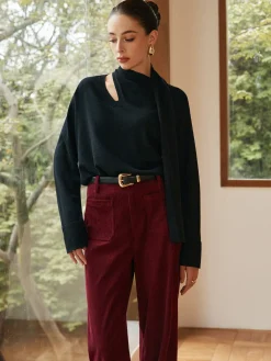 Minimalist Wool-Blend Scarf Sweater
