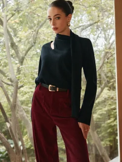 Minimalist Wool-Blend Scarf Sweater