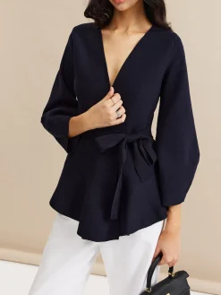 Minimalist Wrap Cardigan With Belt