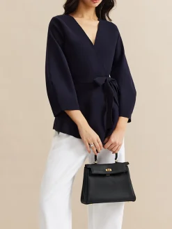 Minimalist Wrap Cardigan With Belt