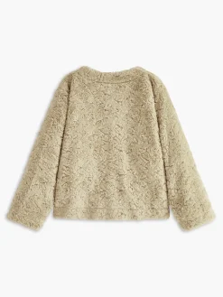 Minky V-Neck Breasted Faux Fur Coat
