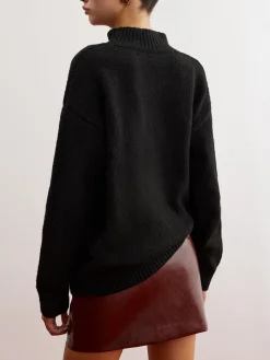 Mock Neck Floral Shift Sweater