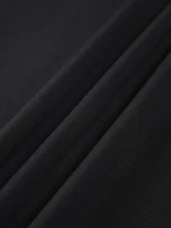 Mock Neck Oblique Cutout Rib Long Sleeve Short Dress