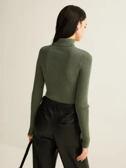 Mock Neck Skinny Knit Top