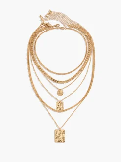 Multi Strand Gold Layered Necklace
