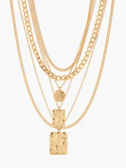 Multi Strand Gold Layered Necklace