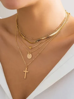 Multi-Layered Stacking Pendant Necklace