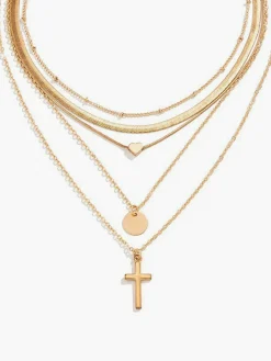 Multi-Layered Stacking Pendant Necklace
