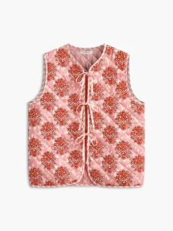 Nuboheme Printed Tie Front Vest