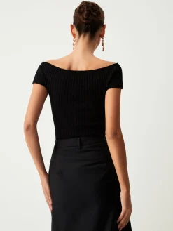 Off Shoulder Knit Top