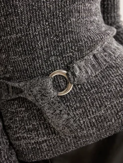 Off-Shoulder Belted Sweater