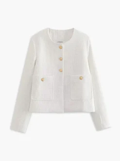 Old Money Aesthetics Tweed Blazer